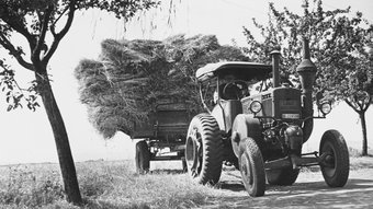 T3 tires on a tractor, 1959